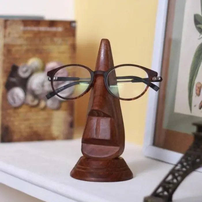 Wooden Nose Specs Holder
